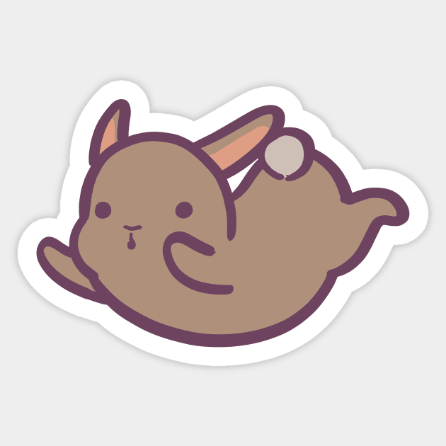 Bunny Rabbit Jumping into Action Sticker by ThumboArtBumbo